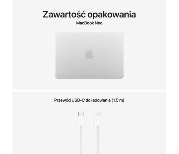 Apple MacBook Neo A18 Pro/8GB/256/Mac OS Srebrny - 1506986 - zdjęcie 11